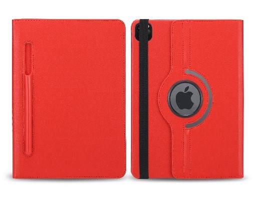 ''Leather-Cover-Stand-Case-With-Stylus-Pen-Slot for iPad Air 4, iPad Pro 11 2020 (Red)''''''''''